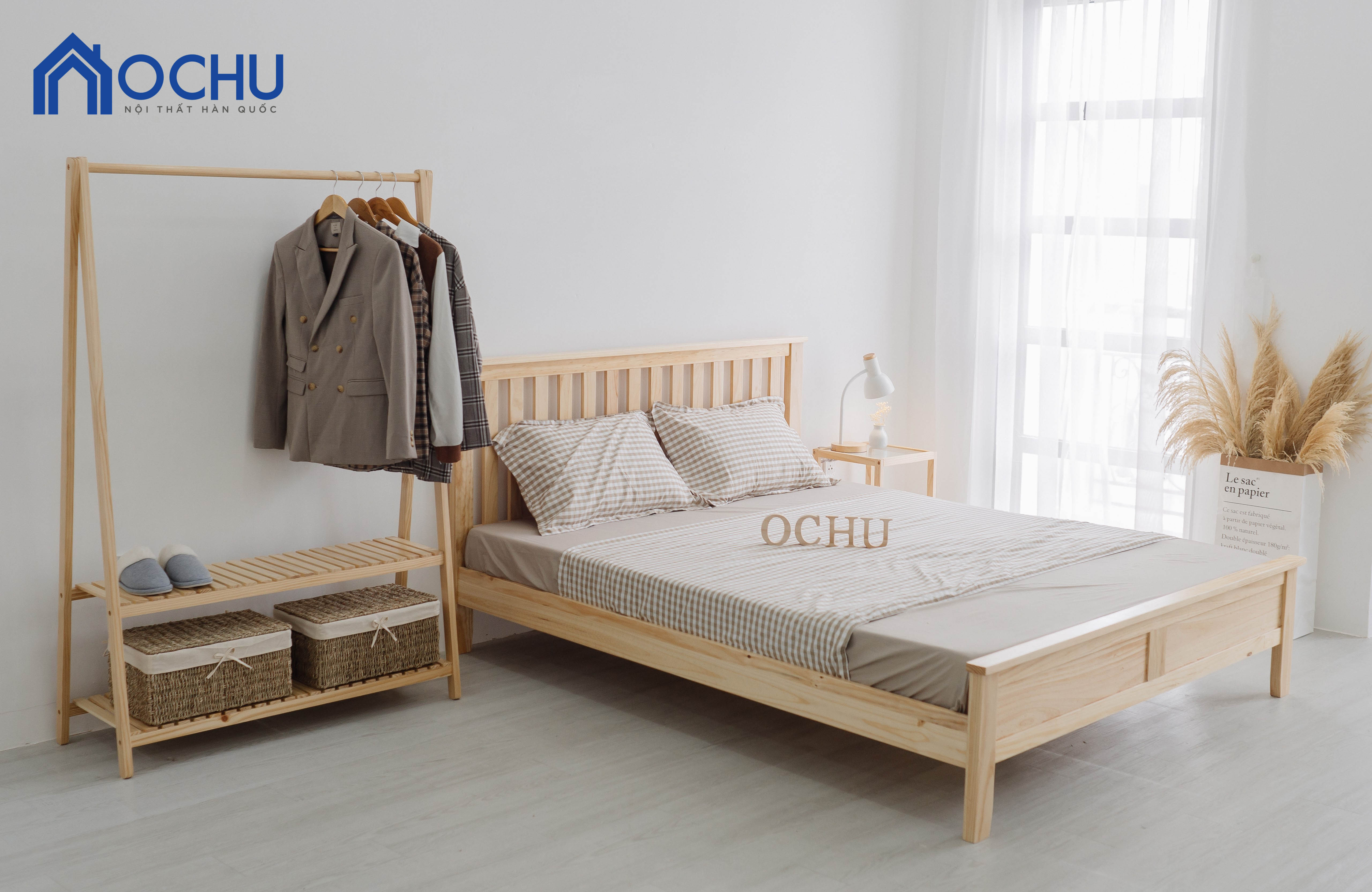 Giường Ngủ Gỗ Thông OCHU - Bernie Bed  - Natural