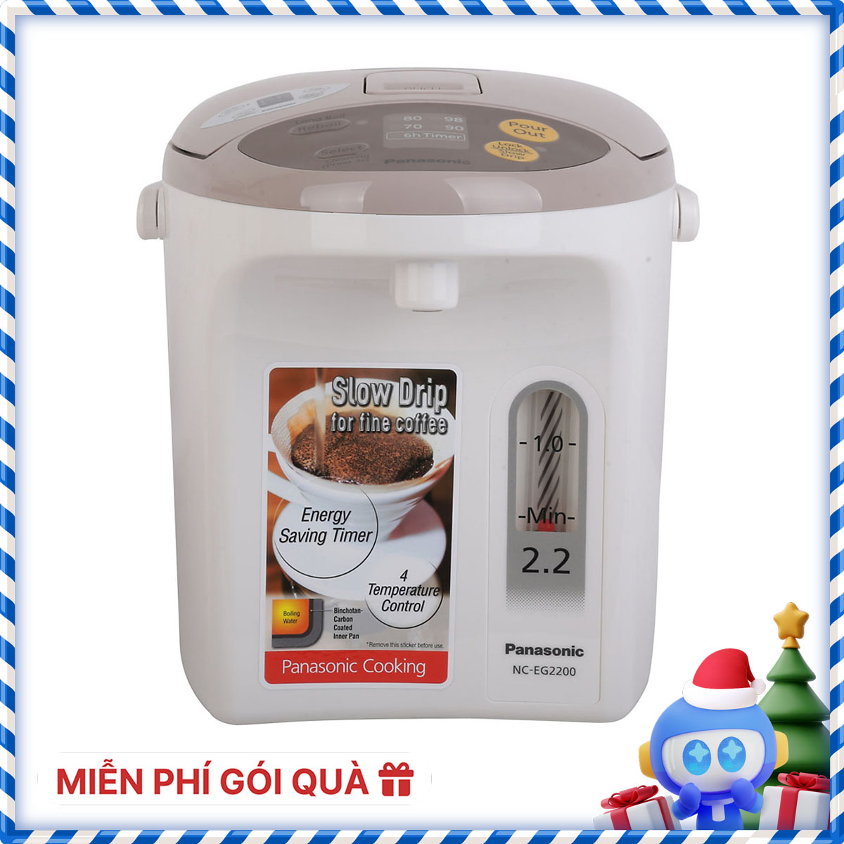 Bình Thủy Điện Tử Panasonic PABT-NC-EG2200CSY - 2.2L - Hàng chính hãng