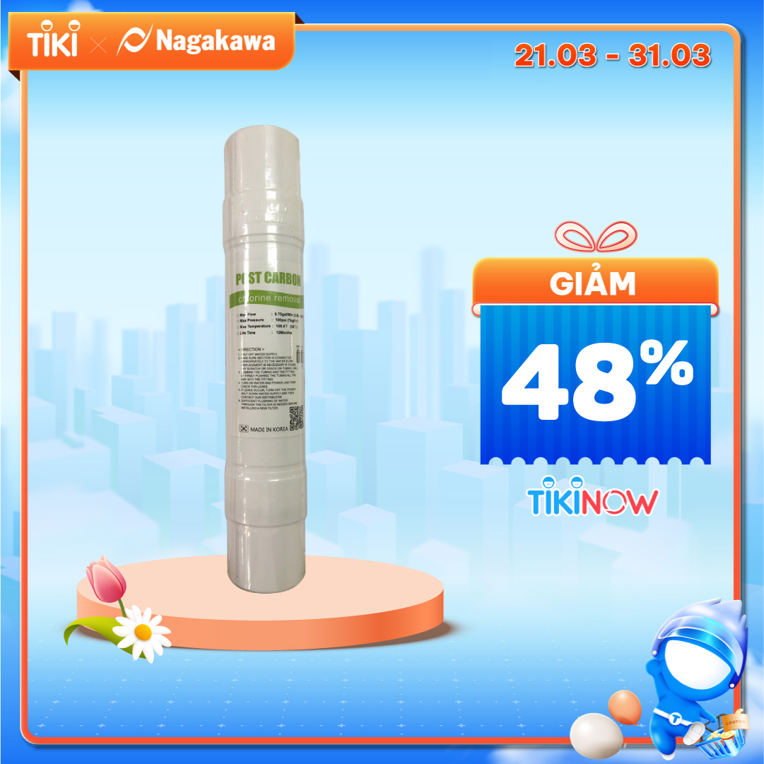 Lõi Lọc Nước Cao Cấp Post Carbon Nagakawa LKG0505FB19 (Lõi số 7) - Hàng Chính Hãng