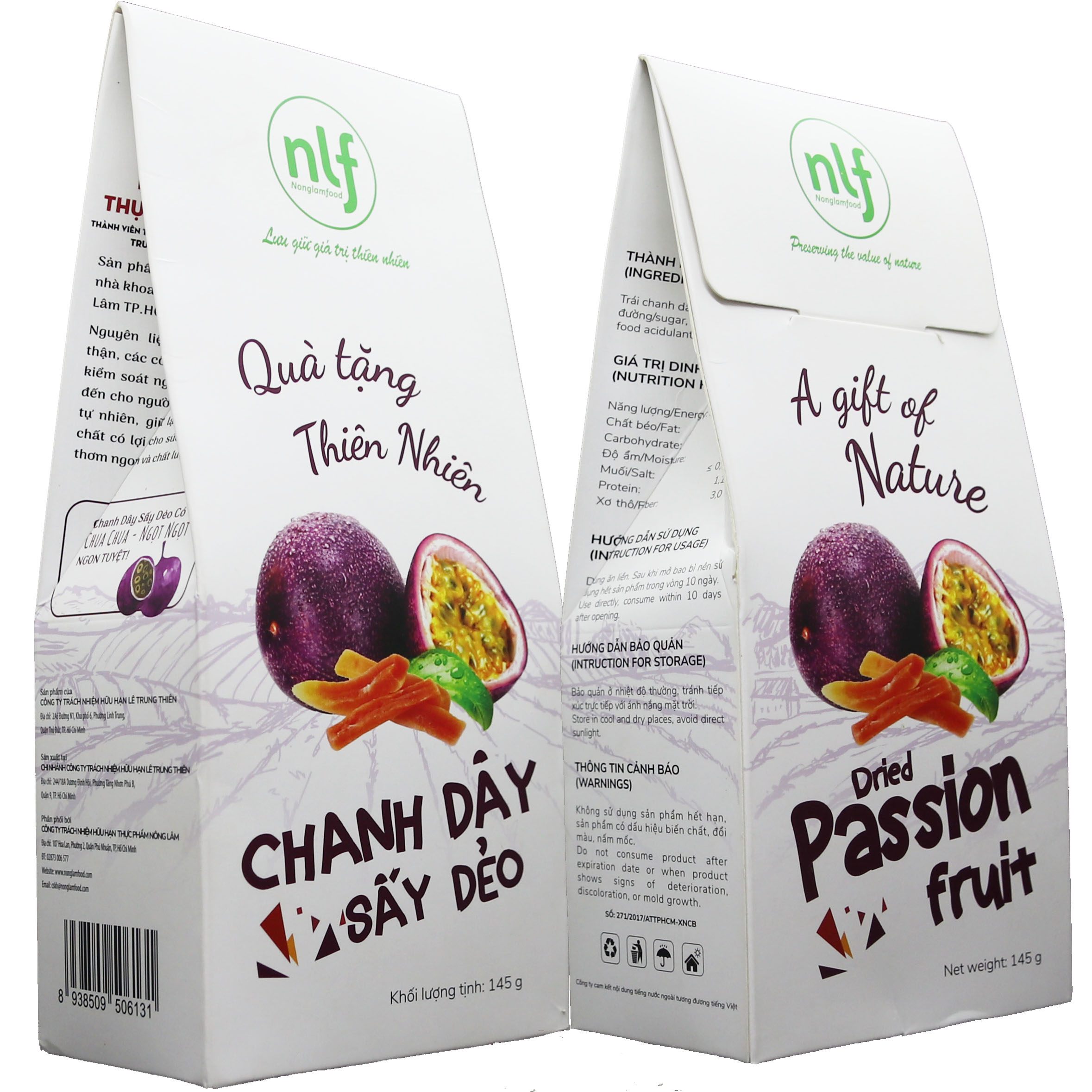 Vỏ Chanh Dây Sấy Dẻo (Passion Fruit) 145G  - Nông Lâm Food | Món Quà Cho Sức Khỏe Từ Thiên Nhiên 100% | Đồ Ăn Vặt - Đặc Sản Việt