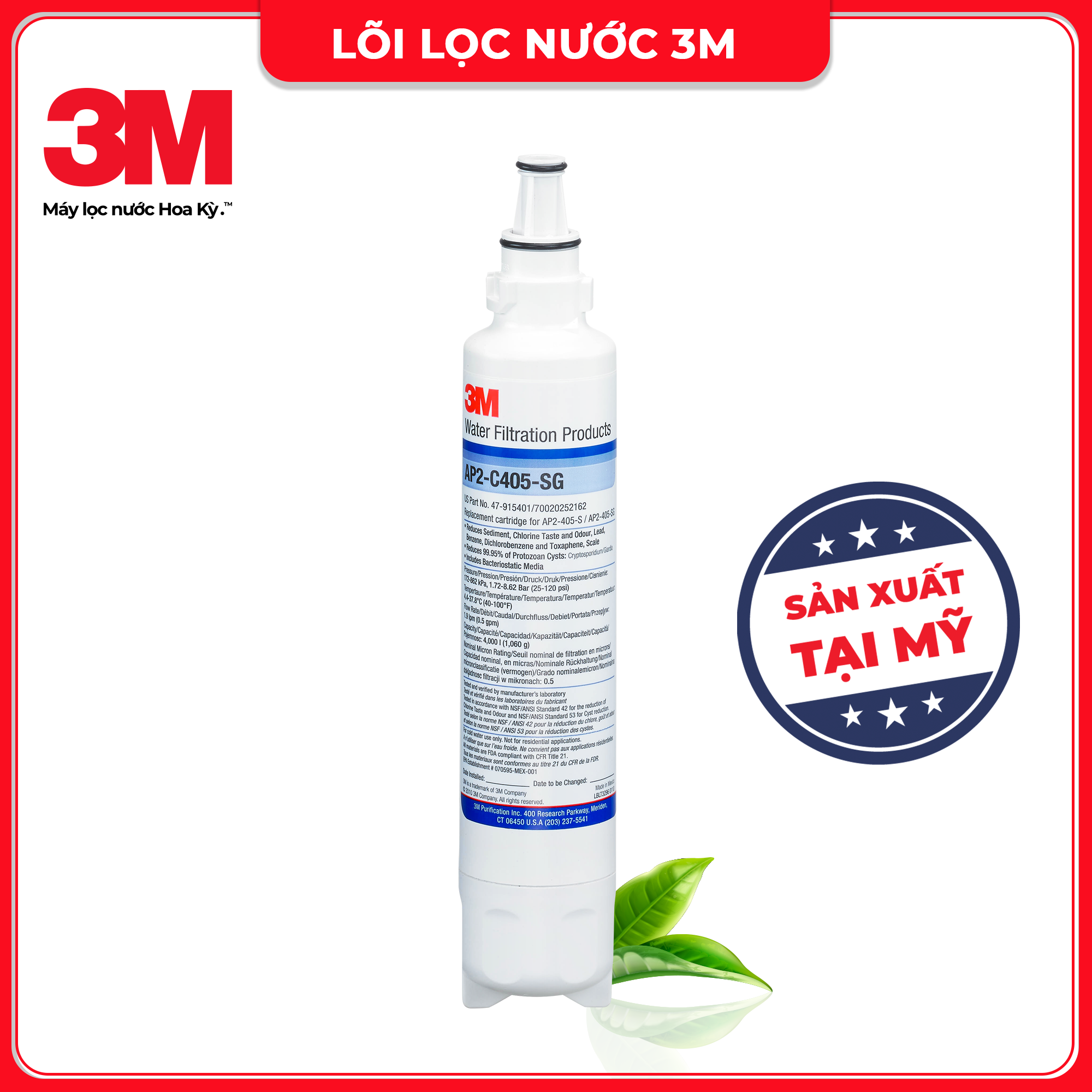 LÕI MÁY LỌC NƯỚC NÓNG LẠNH ĐỂ BÀN 3M HCD-2