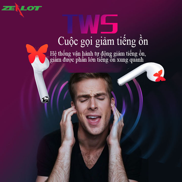 Tai nghe bluetooth Zealot không dây hàng chính hãng có thể kết nối đơn và đôi, cho âm thanh sắc nét + thiết kết nhỏ gọn và đẹp mắt