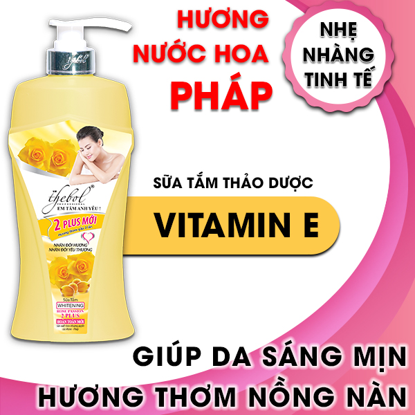 Combo sữa tắm Vitamin E Thebol 1.200g + Sữa tắm sữa dê Valia 400g + Dầu gội dược liệu sạch Thebol giảm gãy rụng 175g