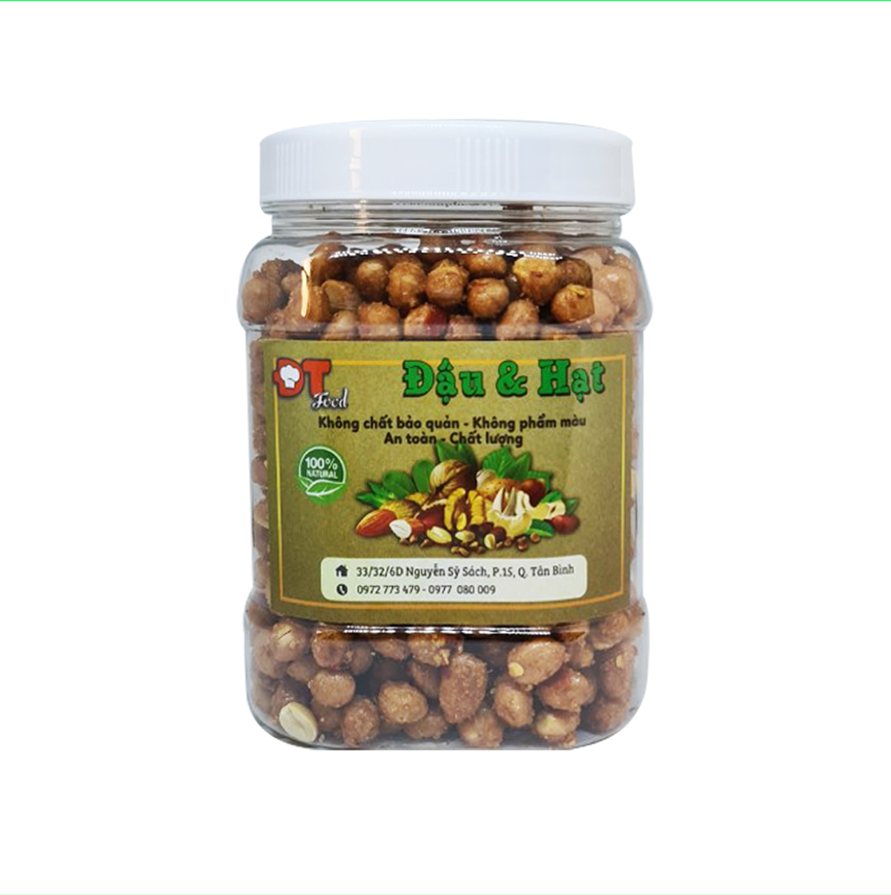 Combo 500g Đậu phộng rang tỏi ớt + 500 Đậu phộng da cá cốt dừa DTFood - Thơm ngon bổ dưỡng