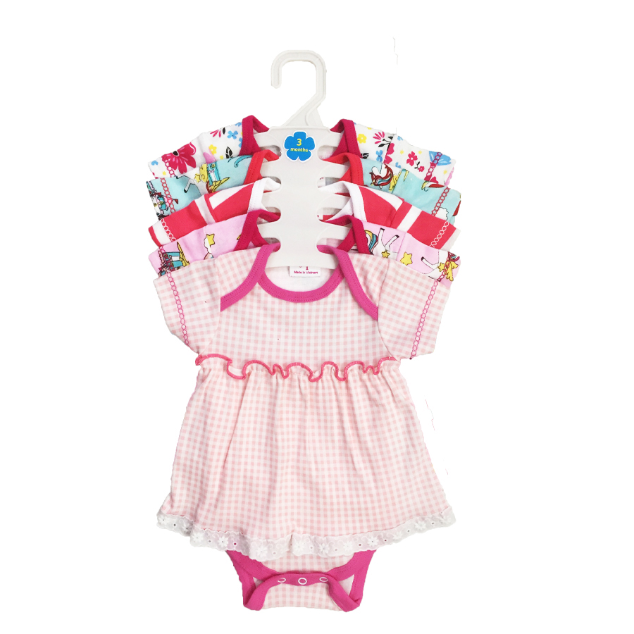 Set 5 Body Váy Cho Bé Gái Baby Wear ( Màu Ngẫu Nhiên )  - 9-12 Tháng