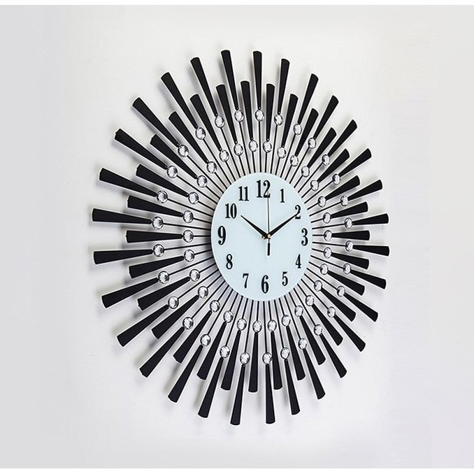 Đồng hồ trang trí nghệ thuật treo tường mặt trời đen DH886