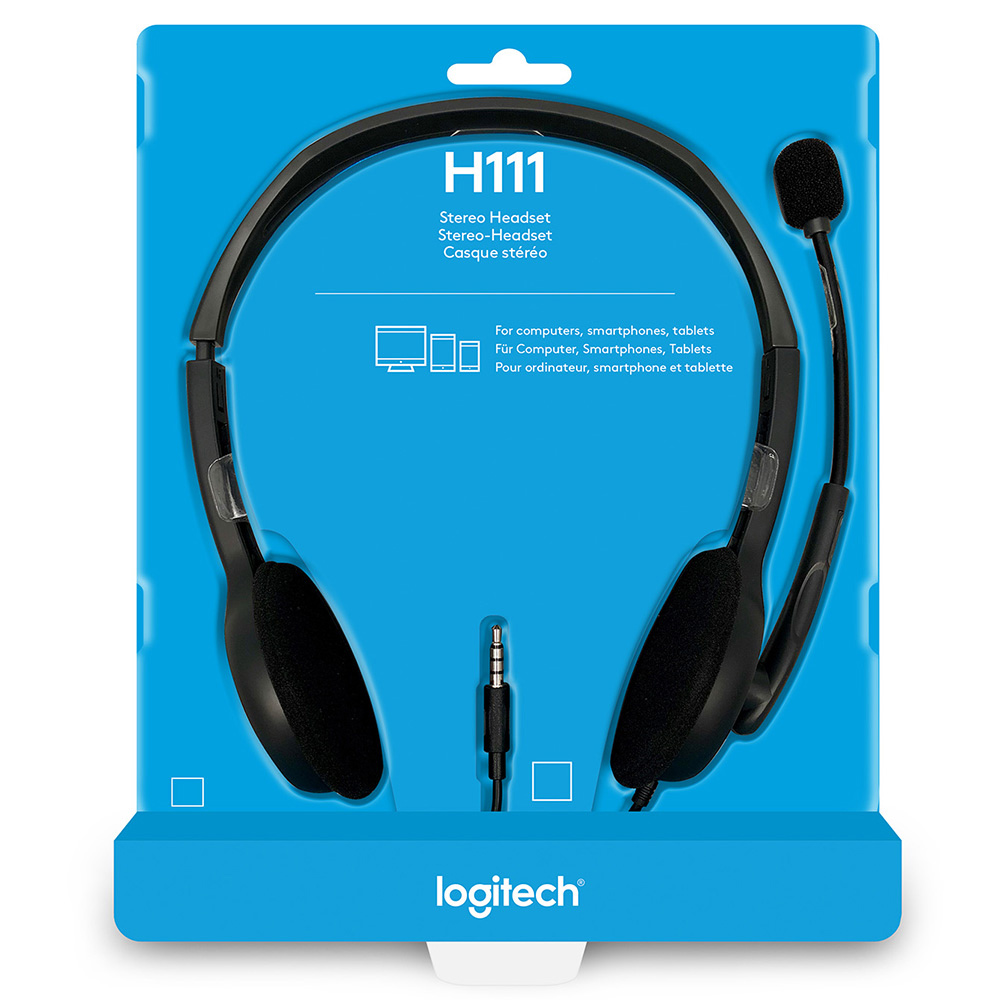 Tai nghe chụp tai Logitech H111 - Hàng chính hãng