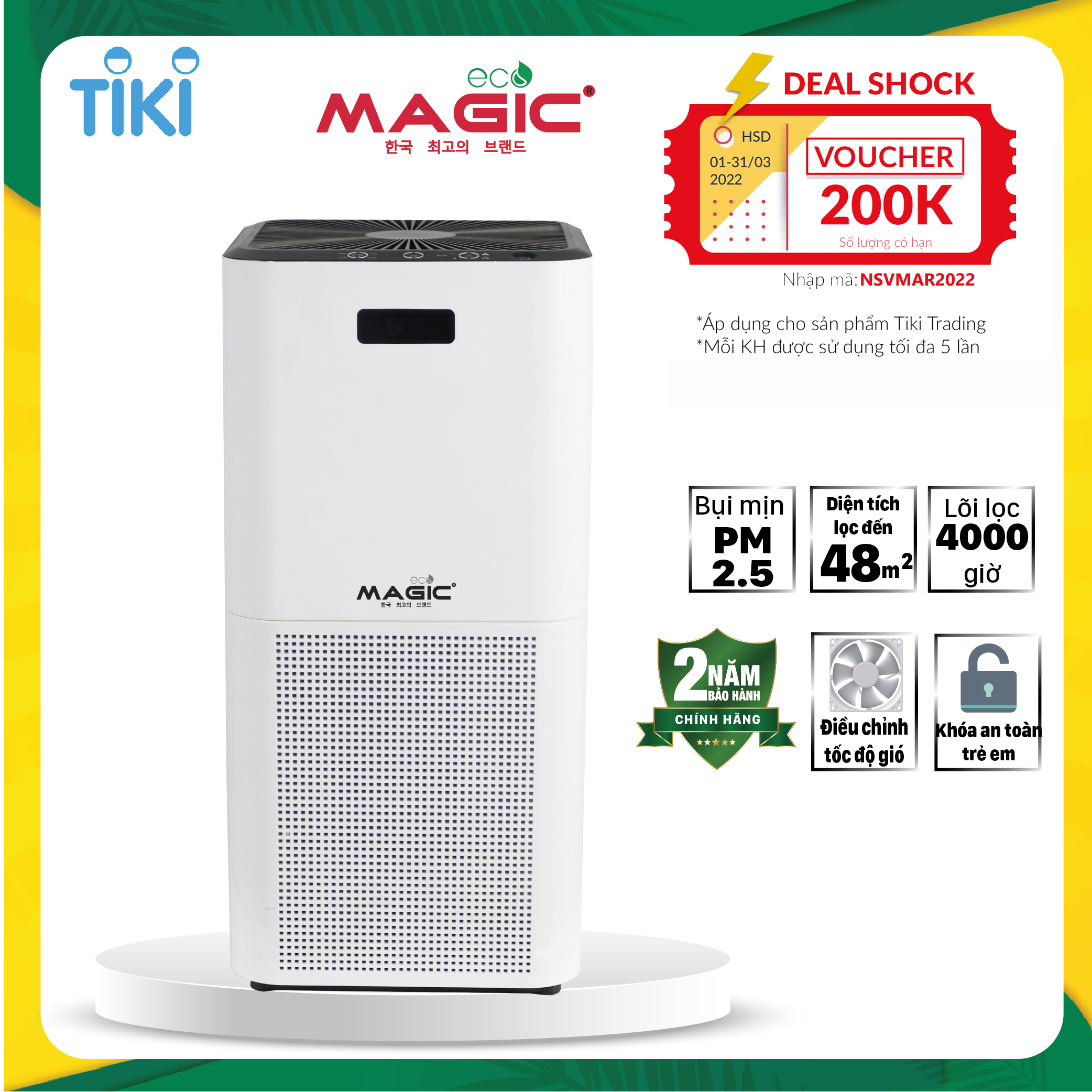 Máy lọc không khí Magic Eco AC-300 - Hàng chính hãng