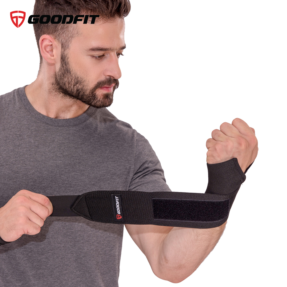 Băng quấn trợ lực khớp cổ tay tập gym, tập boxing GoodFit co giãn 4 chiều, khóa dán chắc chăn GF301W