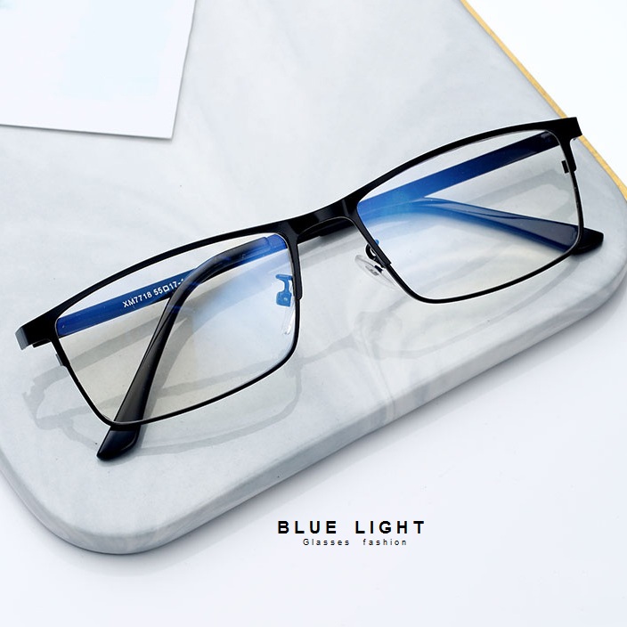 Kính Giả Cận, Gọng Kính Cận Nam Nữ Mắt Vuông Thanh Lịch Không Độ Hàn Quốc - BLUE LIGHT SHOP