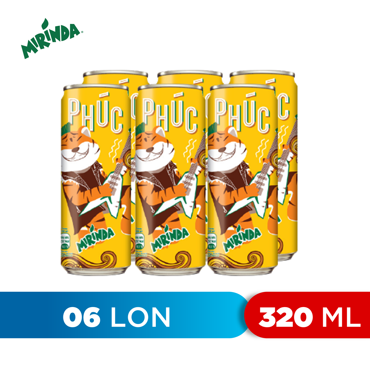 Lốc 6 Lon Nước Ngọt Có Gas Mirinda Đá Me (320ml/Lon)