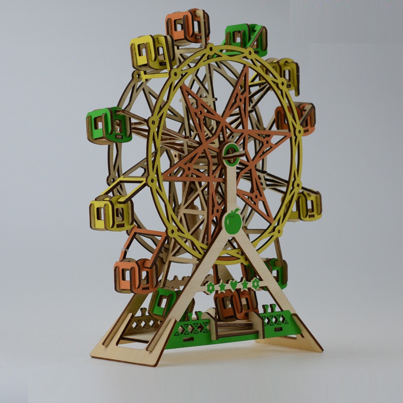 Đồ chơi lắp ráp gỗ 3D Mô hình Lucky Ferris Wheel LC-GP472