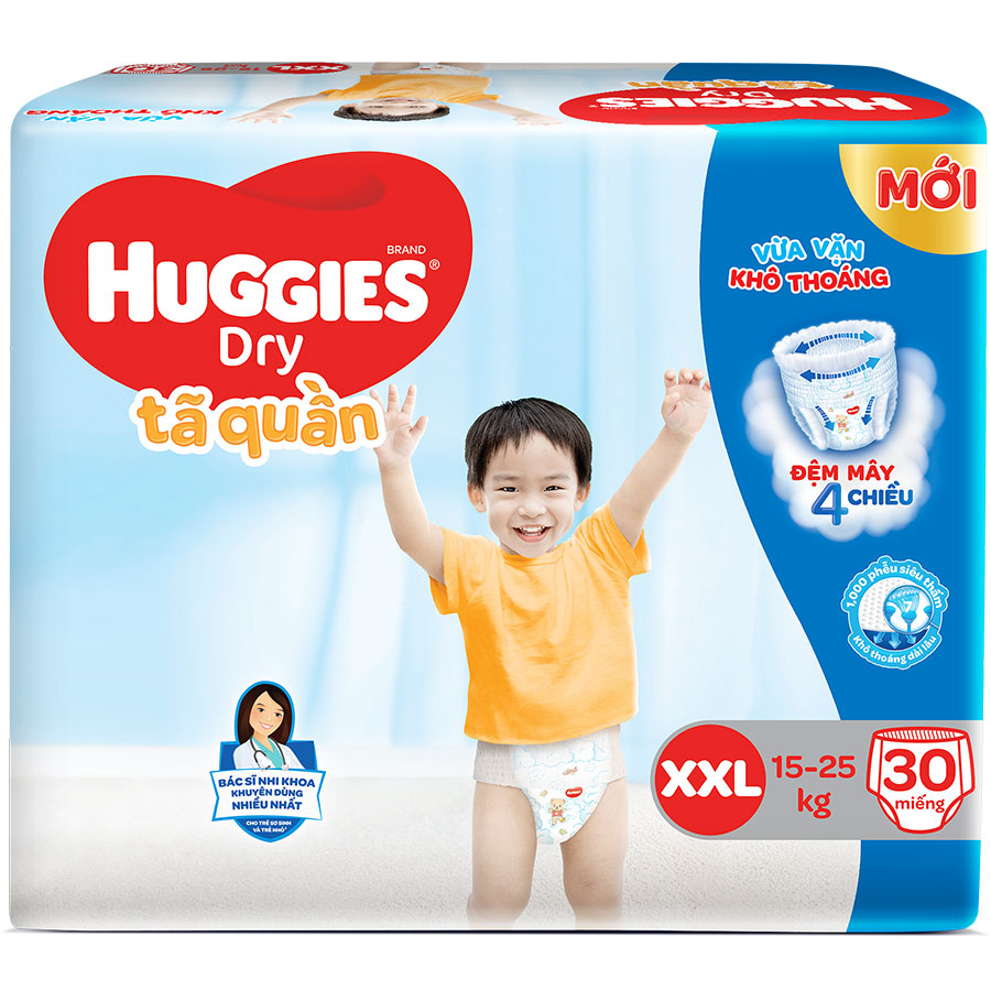 Tã Quần Huggies Dry XXL30 30 MIẾNG