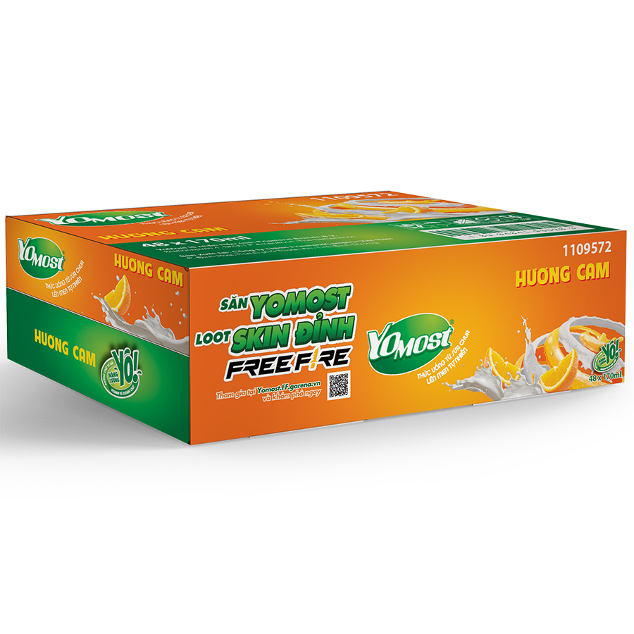 Thùng 48 Hộp Sữa Chua Lên Men Tự Nhiên Yomost Vị Cam