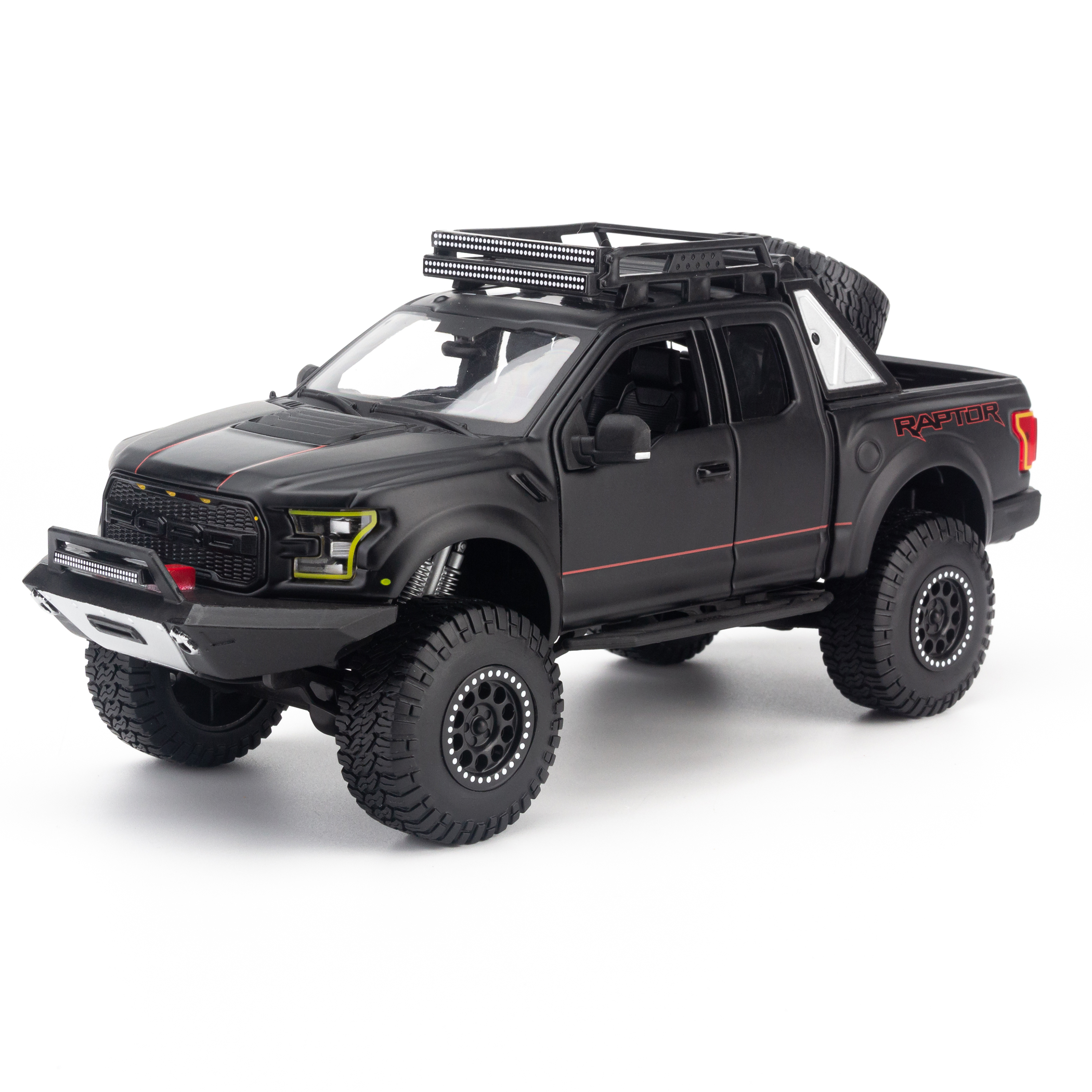 Mô Hình Xe Design Off-Road Kings 2017 Ford F-150 Raptor Black 1:24 Maisto MH-32521