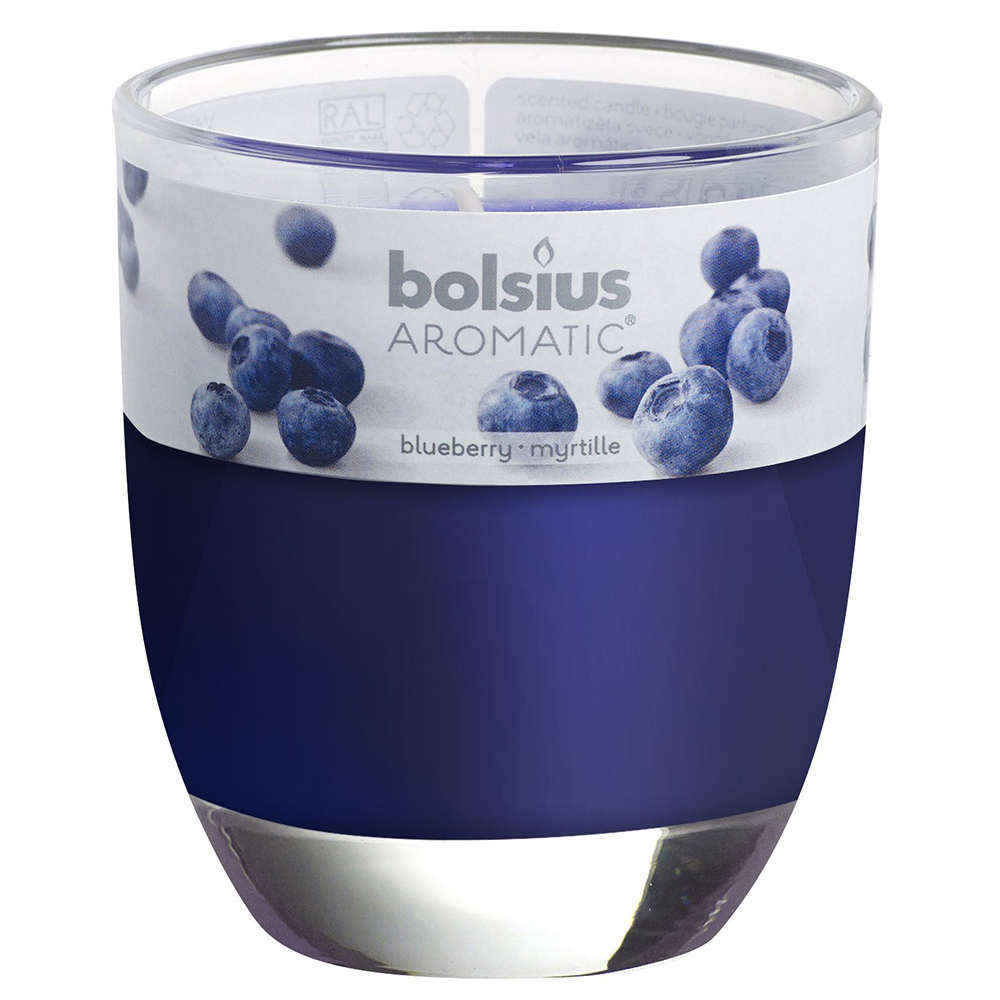 Ly nến thơm tinh dầu Bolsius Blueberry 105g QT024348 - hương việt quất