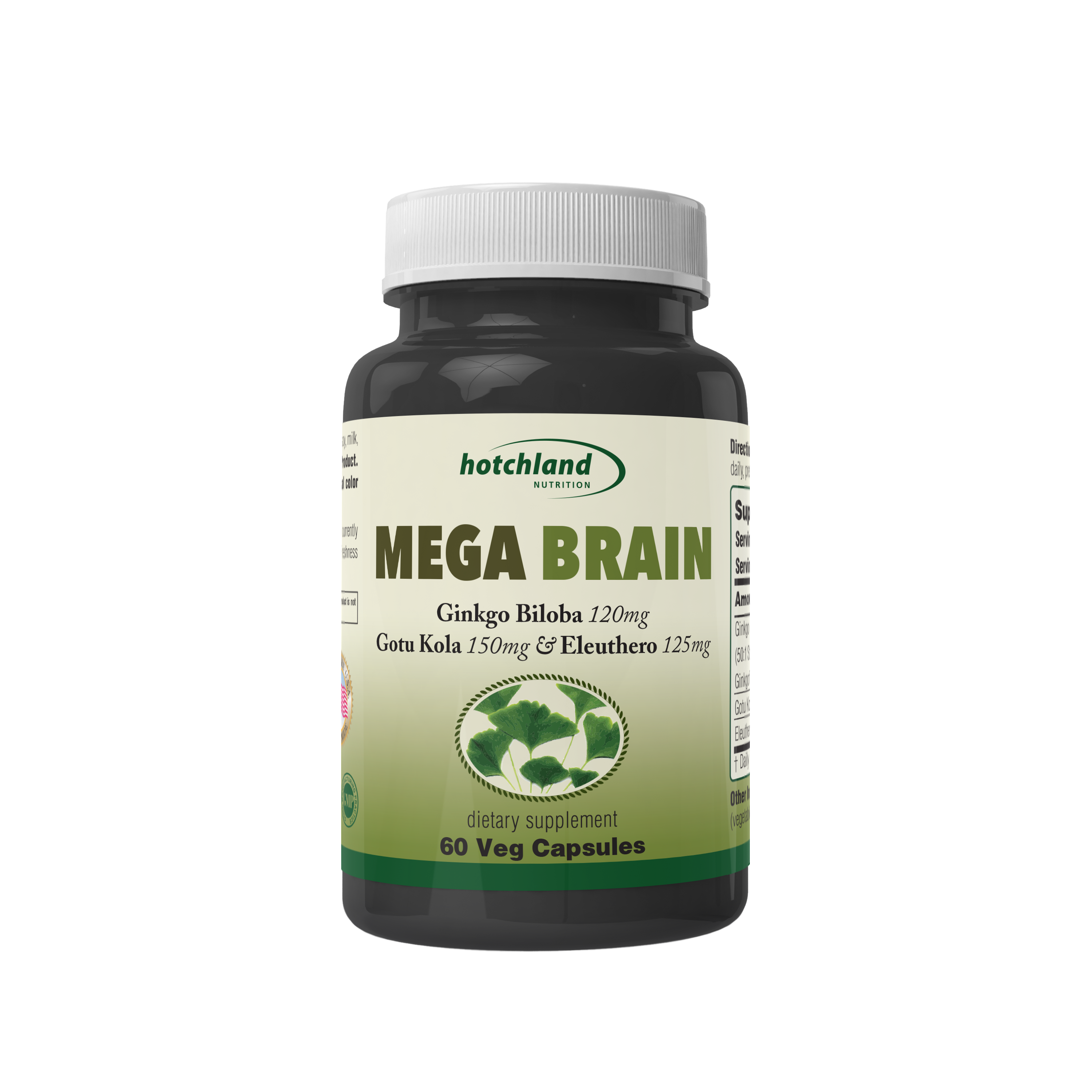 Viên uống Ginkgo Biloba hỗ trợ tăng cường tuần hoàn máu não, bổ não Hotchland Mega Brain TPBVSK-Hàng chính hãng -HL0115
