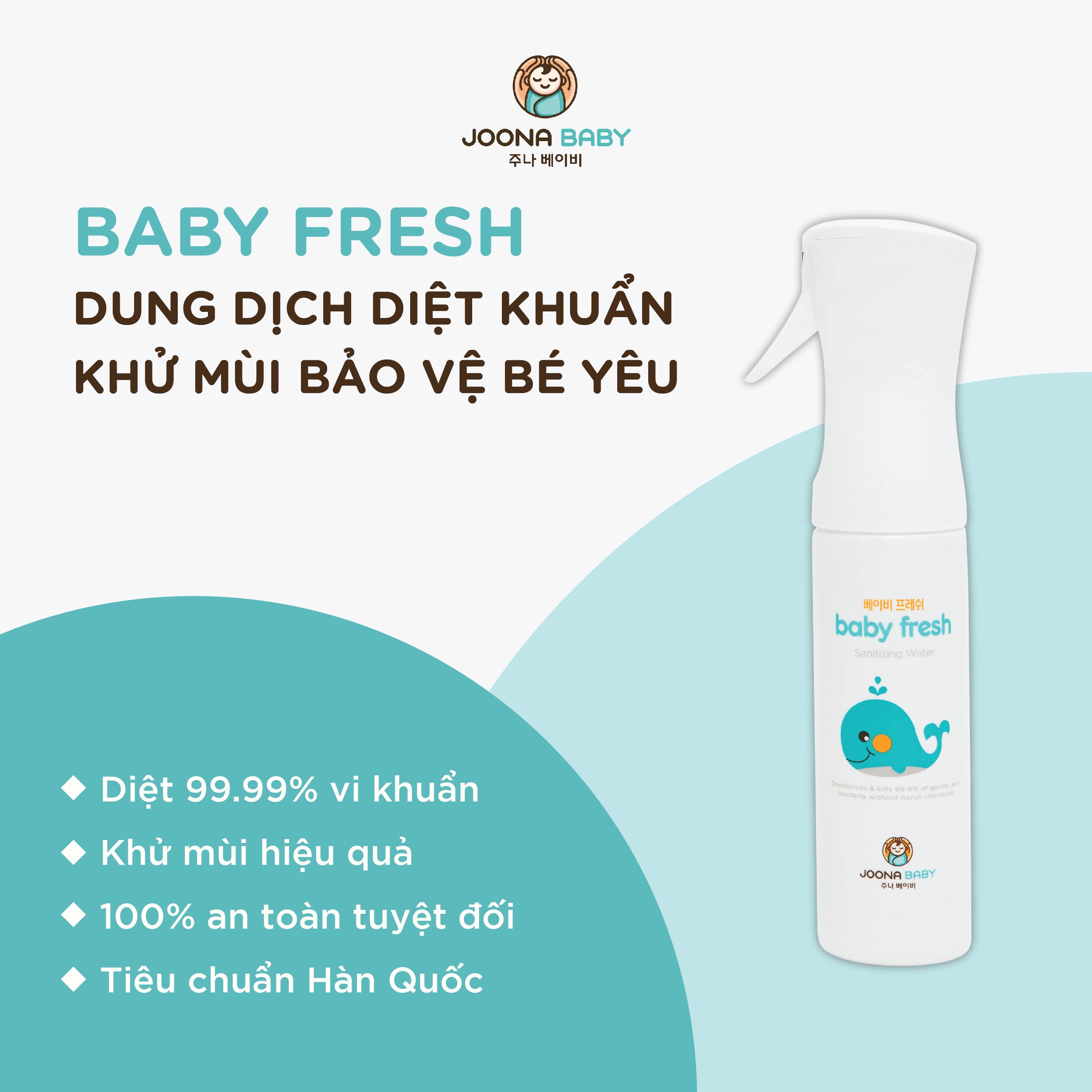 Xịt diệt khuẩn khử mùi Baby Fresh 300ml - JOONA BABY