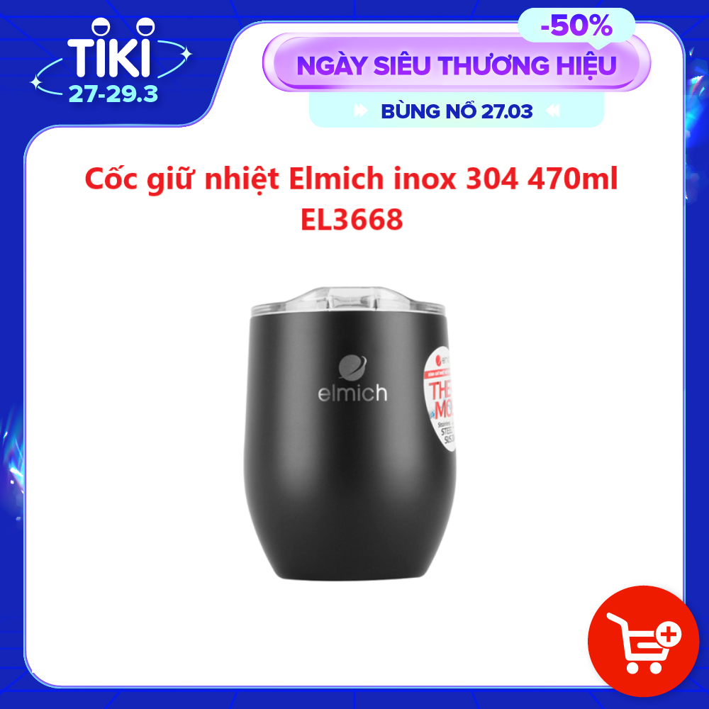 CỐC GIỮ NHIỆT ELMICH INOX 304 470ML EL3668