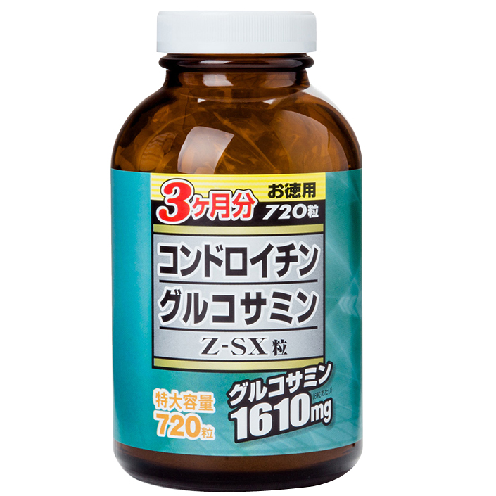 Viên uống Glucosamine Chondroitin Z-SX - Viên bổ xương khớp chính hãng Nhật Bản 720 viên 1610mg. Thực phẩm chức năng hỗ trợ giảm đau khớp và thoái hóa khớp