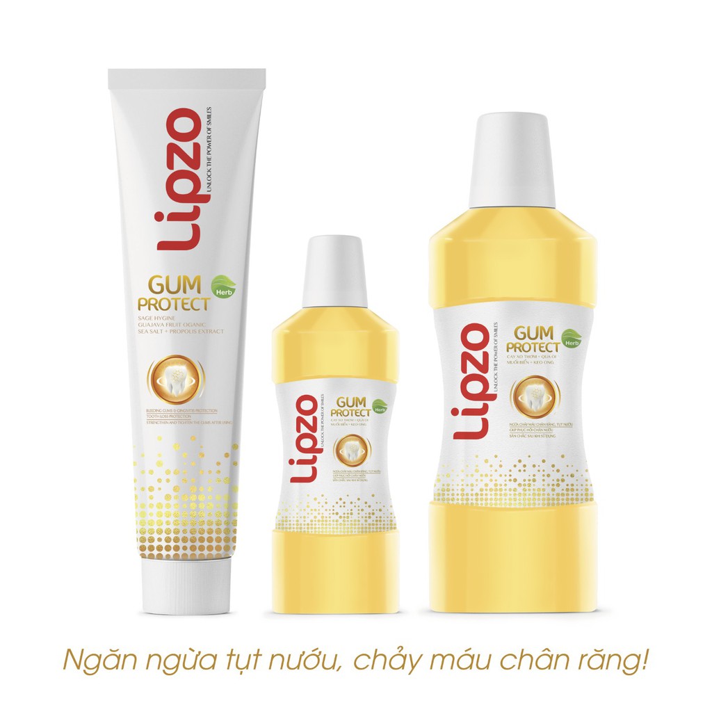 Kem Đánh Răng Lipzo Gum Protect 185 gram Chiết Xuất Thảo Dược