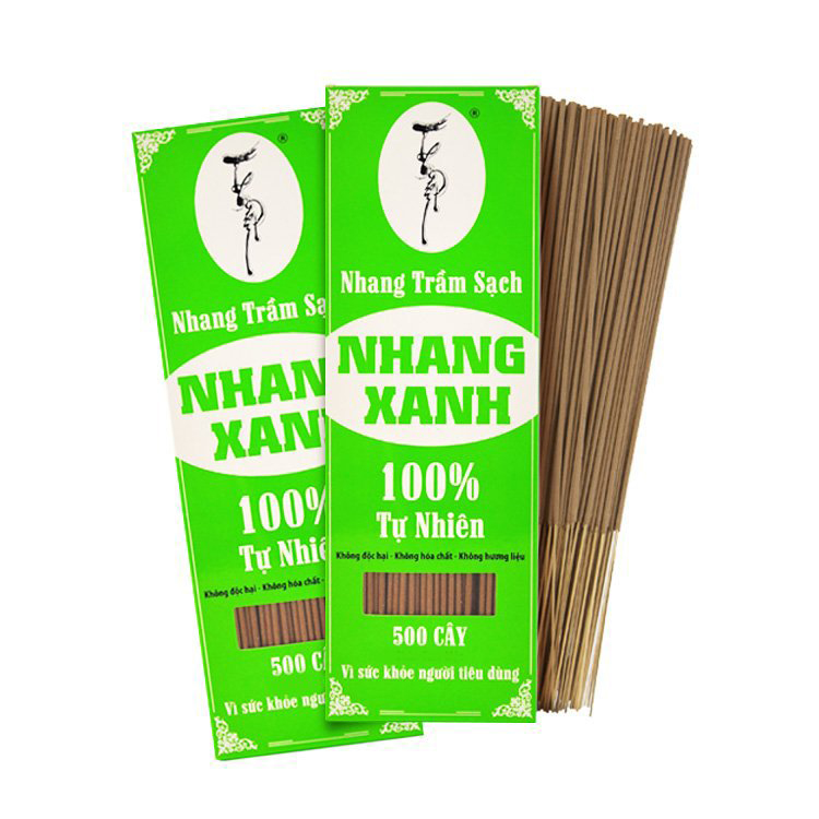 Combo 2 hộp Nhang Xanh 30cm-500g (Chân Tăm Mộc ) Nhang Trầm Sạch 100% Vì Sức Khỏe Nhang Thiền