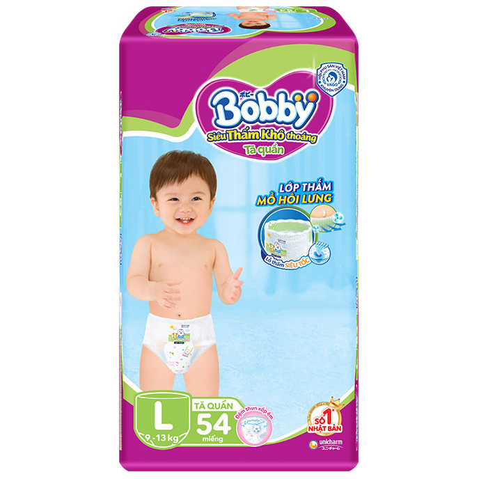 Tã Quần Bobby Super Jumbo Siêu Lớn L54 Gói 54 Miếng - [8934755051135]