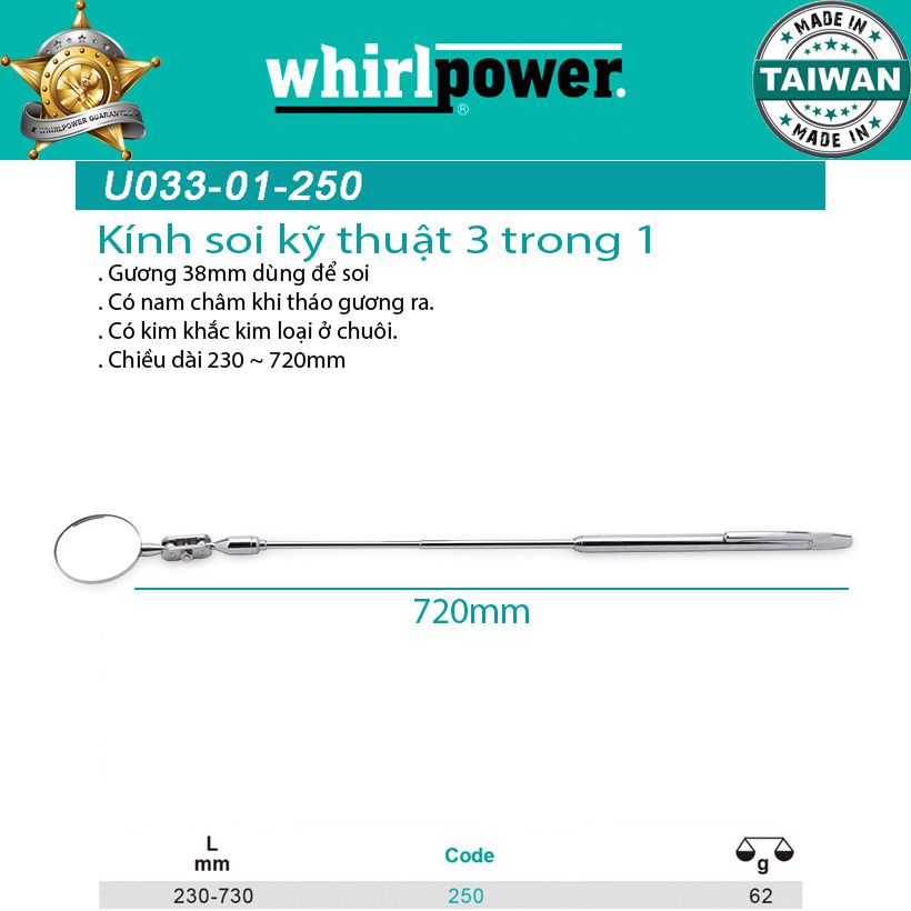 KÍNH SOI KỸ THUẬT WHIRLPOWER U033-01-250