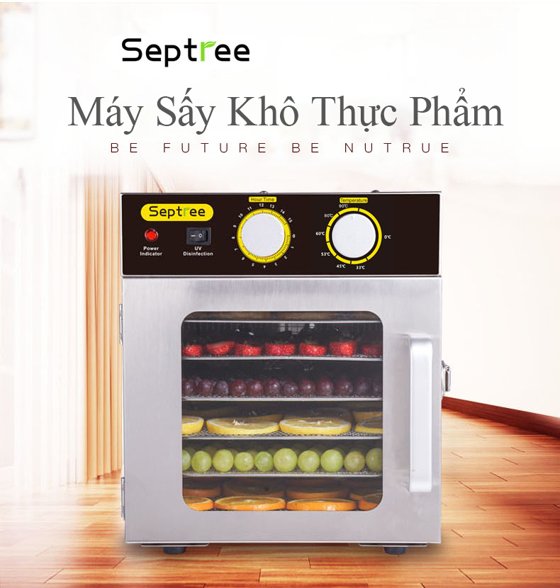 Máy sấy khô thực phẩm Septree 6 khay - Hàng nhập khẩu