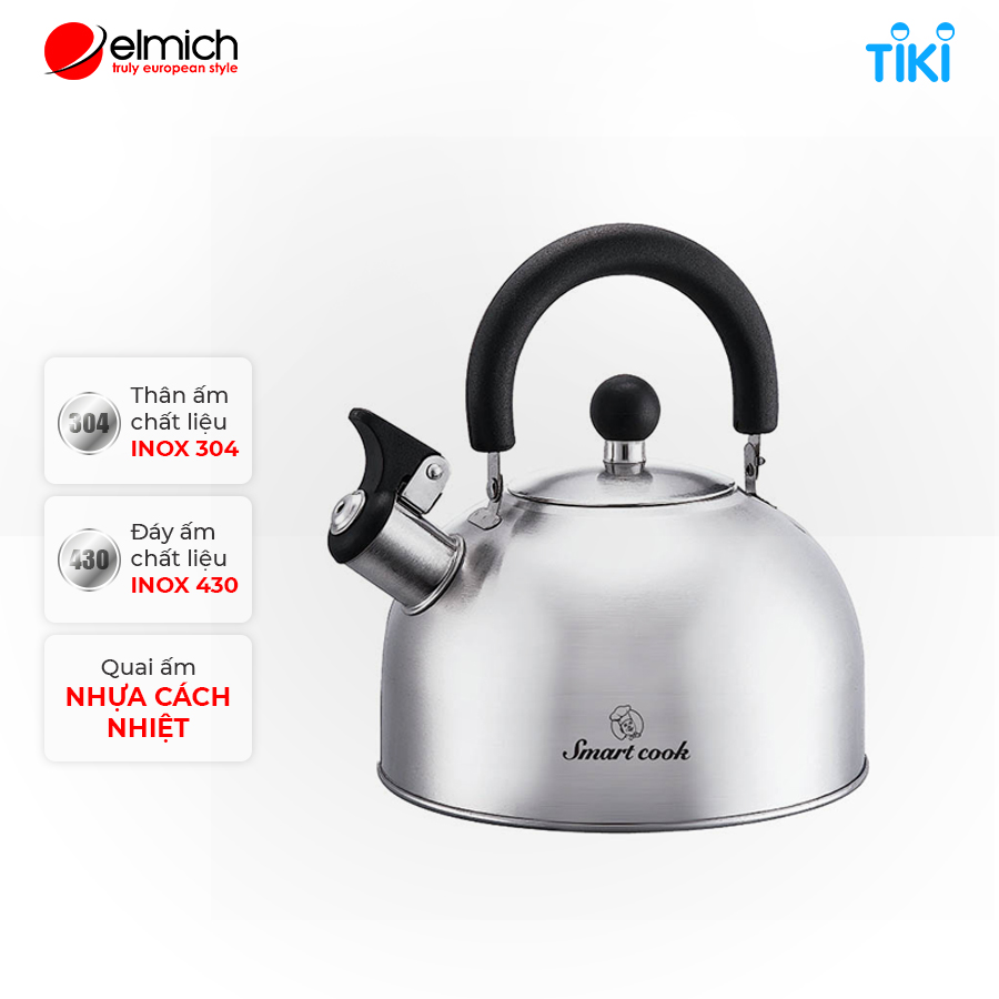 Ấm đun nước bằng inox 304 Smartcook 2.5L SM 3372