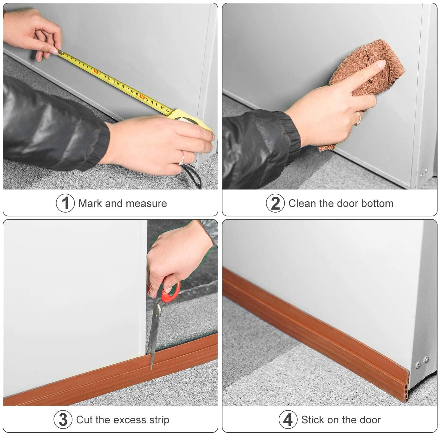 1M Ron Dán Chân Cửa Dày 5MM Cực Dính Chống Ồn, Bụi, Chuột