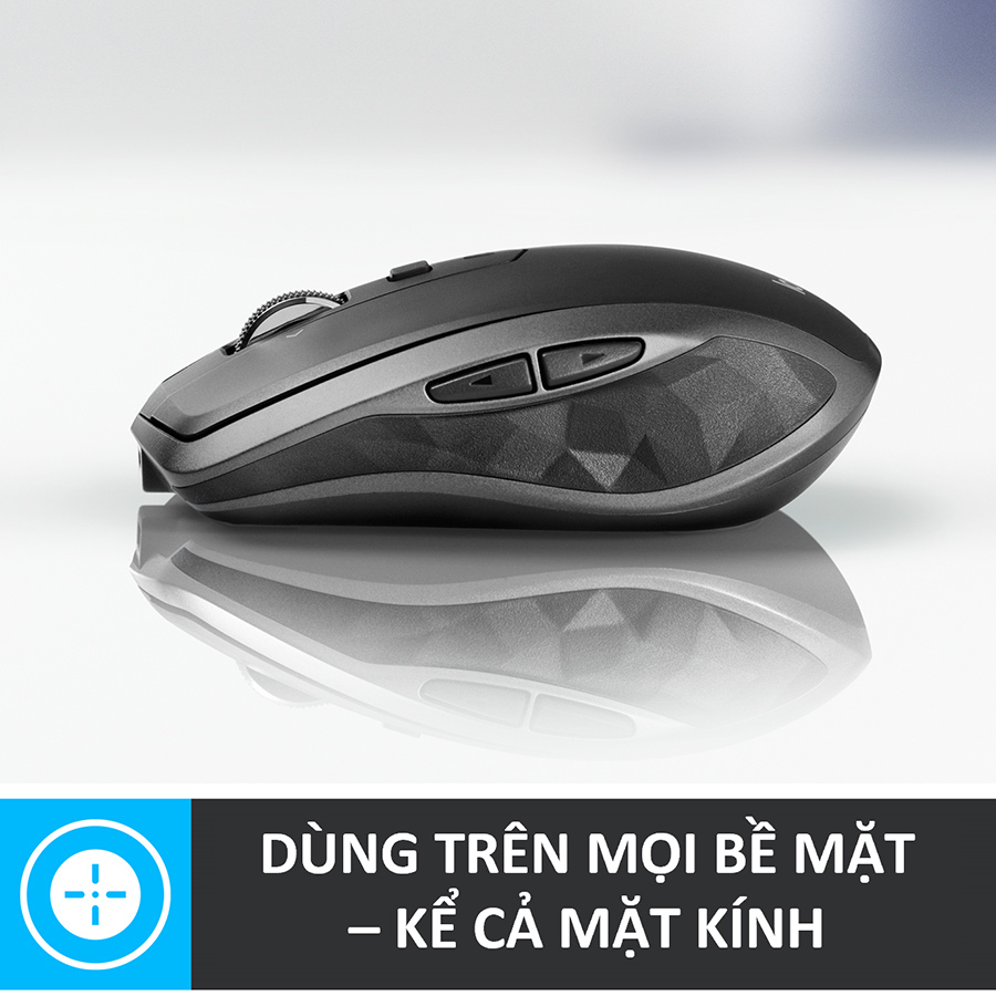 Chuột không dây Bluetooth Logitech MX Anywhere 2s - nhỏ gọn, dùng mọi bề mặt, con lăn HyperFast, sạc nhanh USB-A, phù hợp Mac/ Laptop - Hàng chính hãng