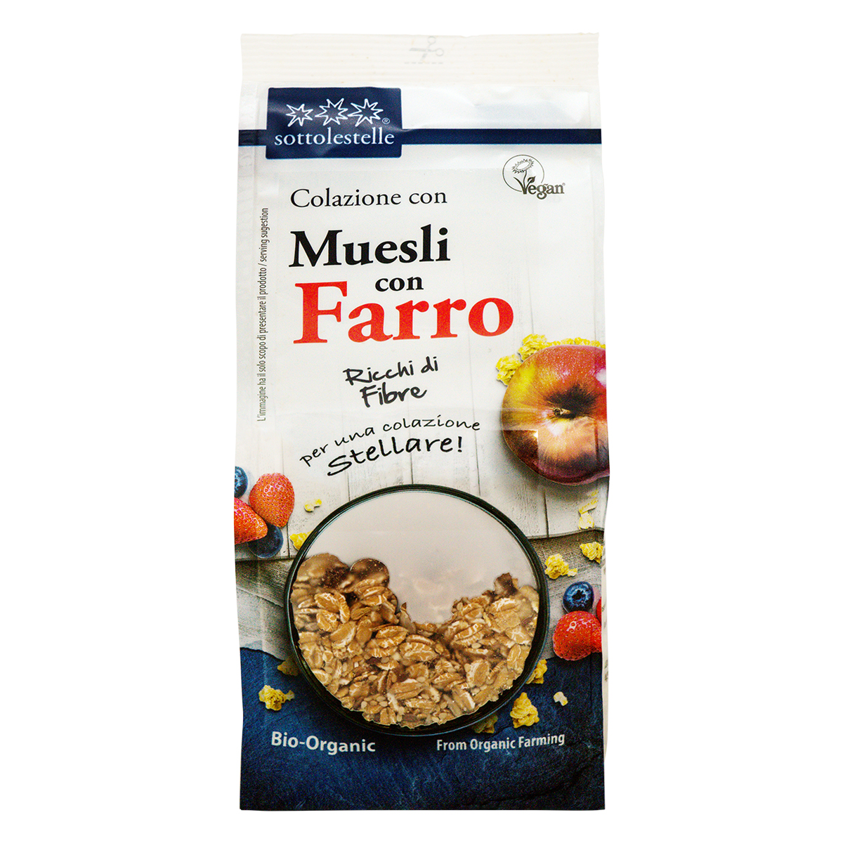 Ngũ cốc dinh dưỡng Muesli nho khô hữu cơ Sottolestelle 350g Organic Spelt Muesli Raisin