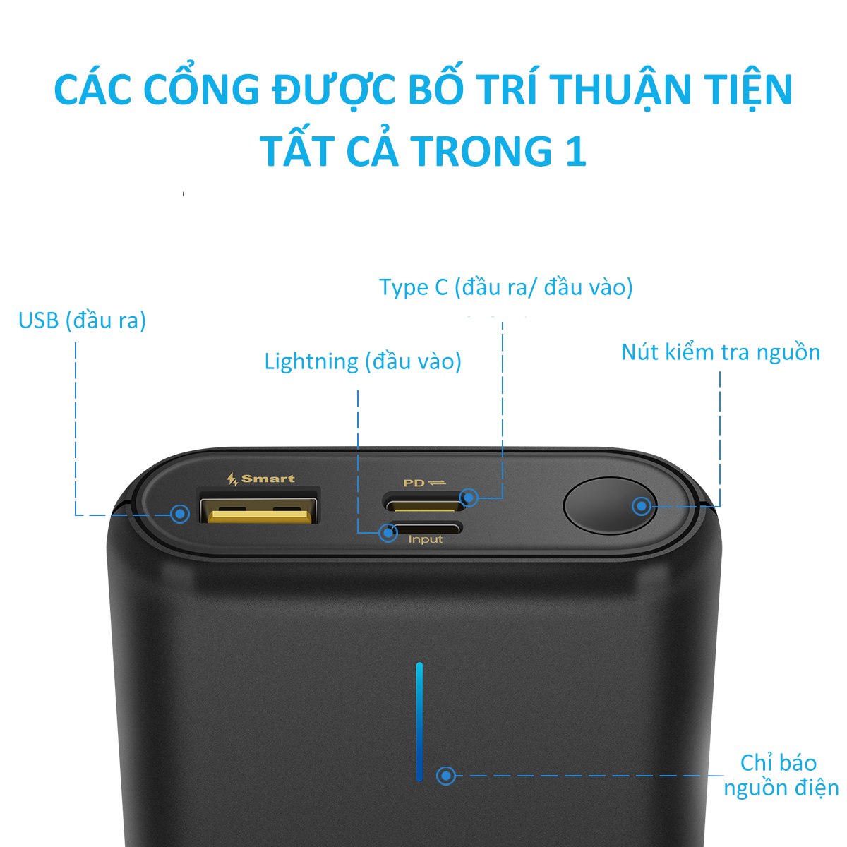 Pin sạc dự phòng Pisen easy power 6 10050mAh