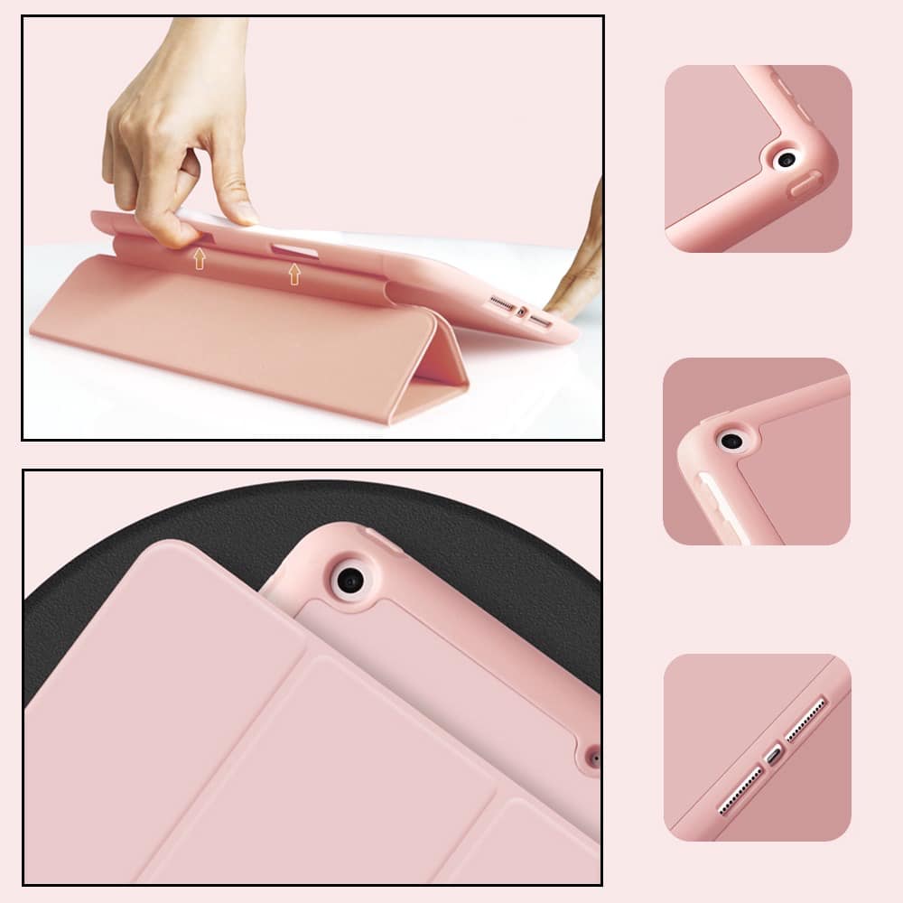 BAO DA SMART COVER SILICON, ỐP LƯNG SILICON CHO IPAD CÓ KHE CÀI BÚT APPLE PENCIL CHO IPAD 10.2 INCH, 10.5 INCH, IPAD PRO 11 INCH