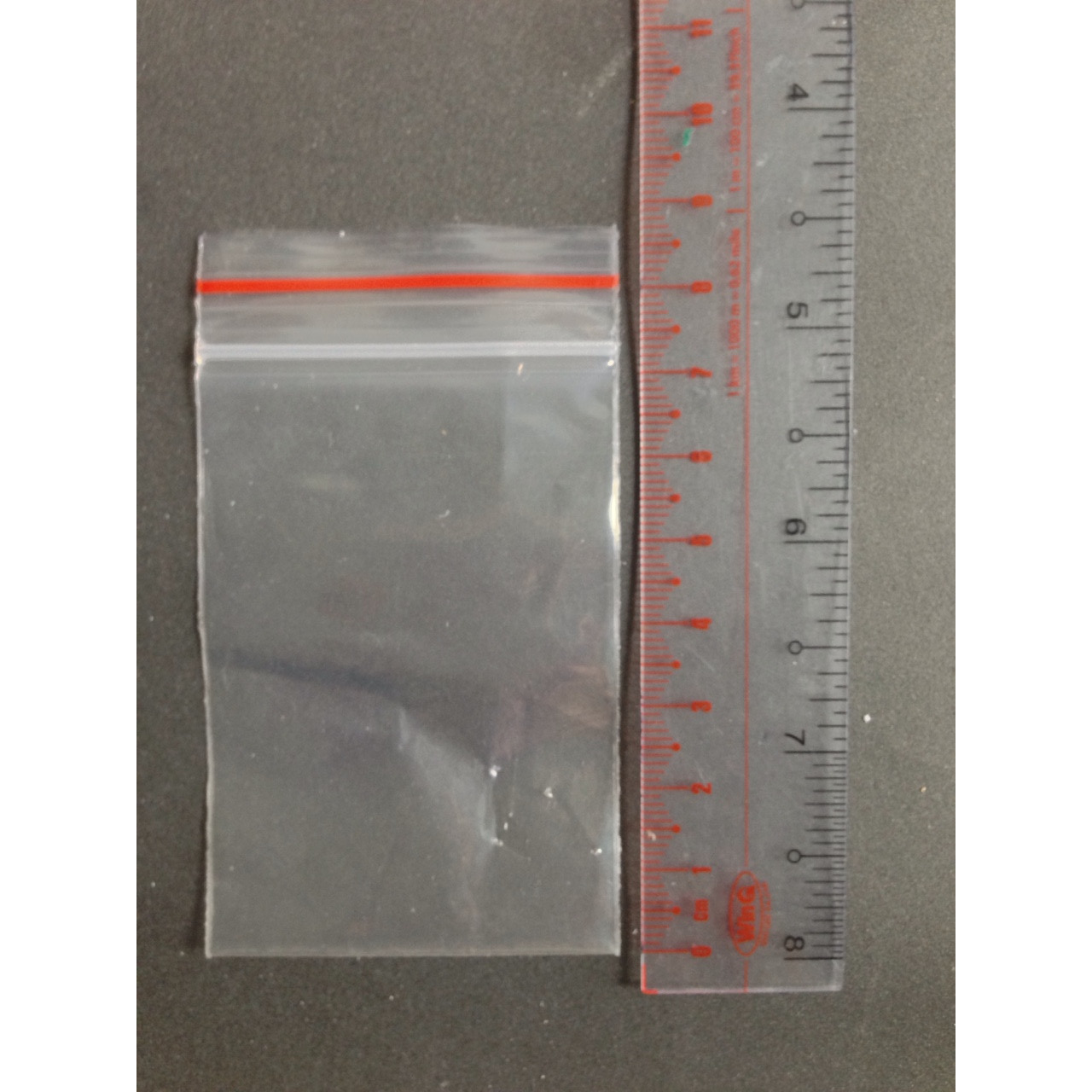 Túi zip chỉ đỏ - Size 5x7 cm (1Kg)
