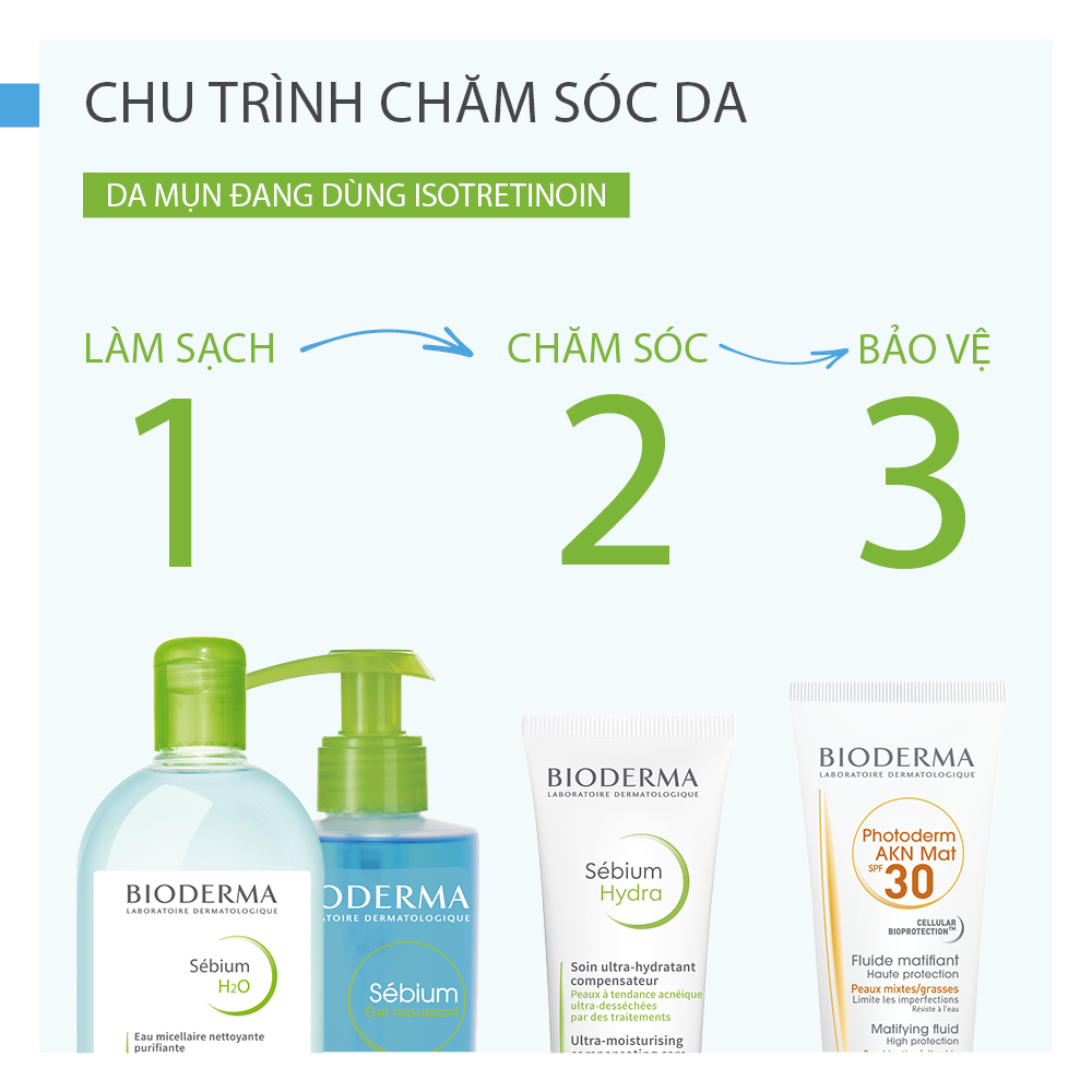 Kem Dưỡng Ẩm Cho Da Mụn Nặng Bioderma Sebium Hydra - 40ml