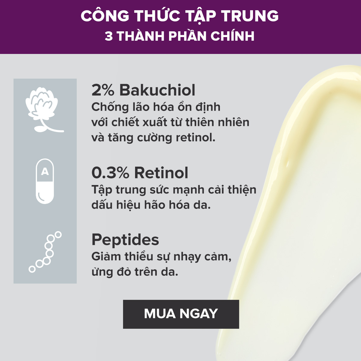 Kem chống lão hóa chuyên sâu chứa Retinol và Bakuchiol- 8015