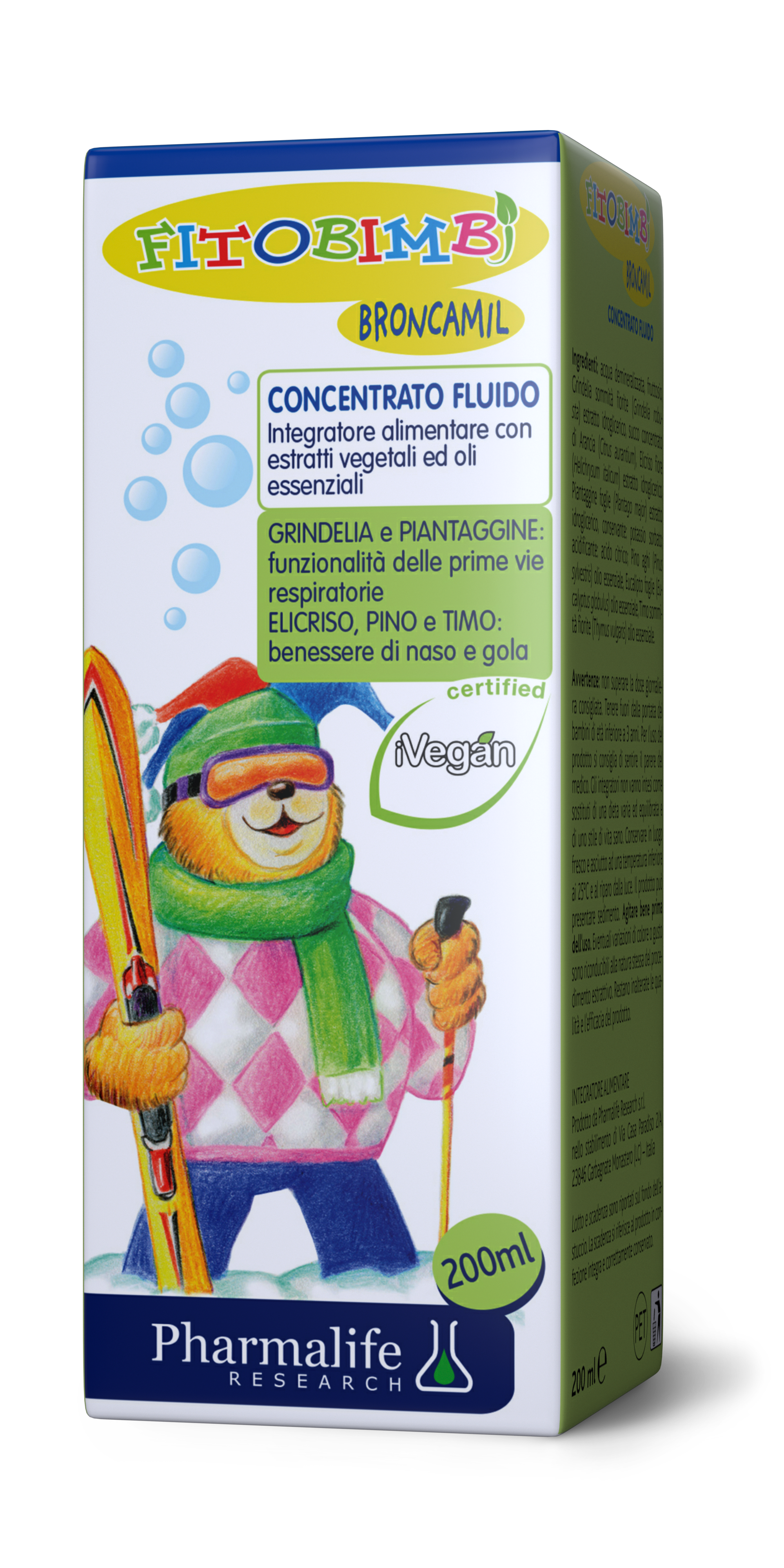 FITOBIMBI BRONCAMIL – SIRO THẢO DƯỢC CHUẨN HÓA CHÂU ÂU GIẢM HO 3 TRONG 1 CHO TRẺ