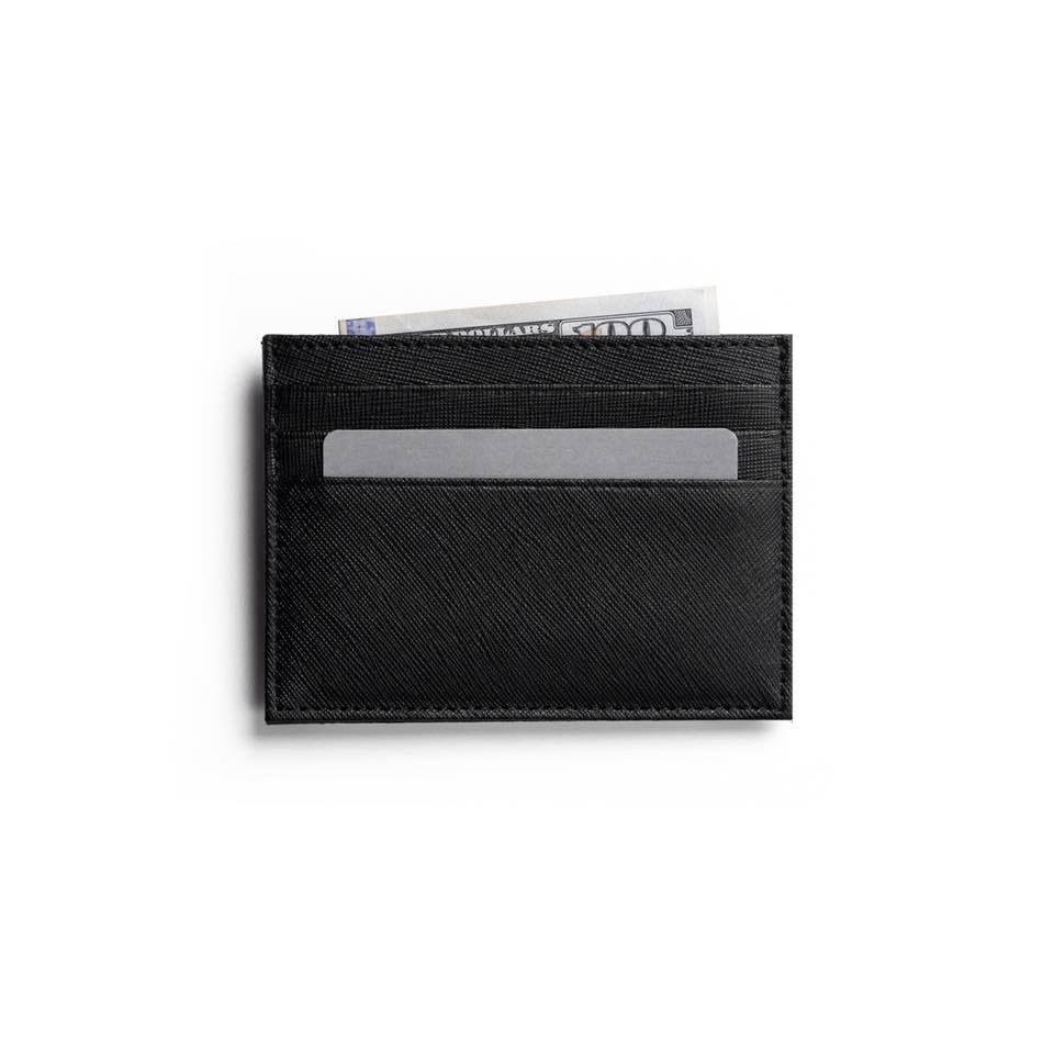 VÍ MINI ĐỰNG THẺ Bóp Cardholder ZERO Da Saffiano Nhập Khẩu Cao Cấp Chống Thấm Nước Unisex Nam Nữ Chuẩn Nome DOLANTO