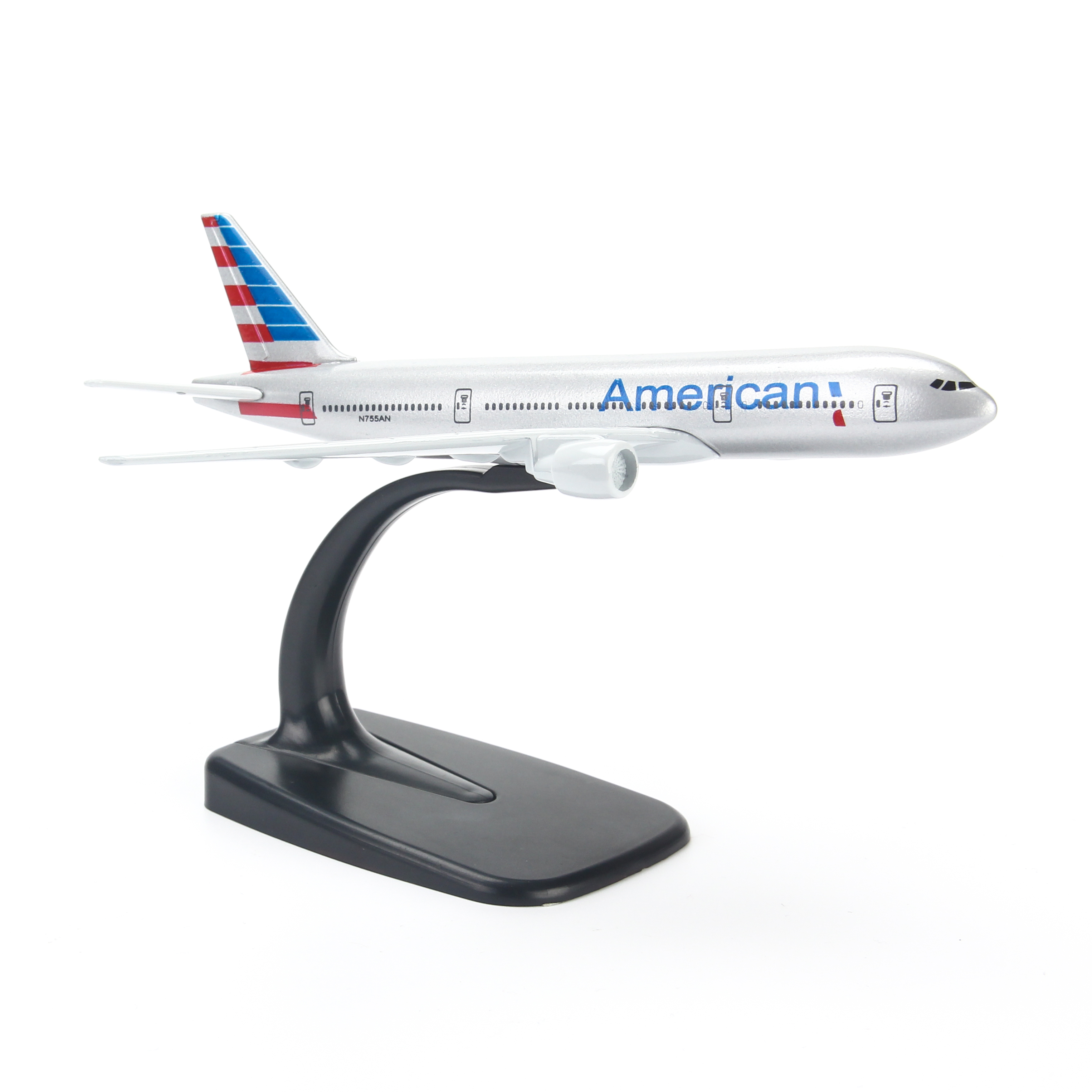Mô hình máy bay American Airlines (16cm) - Bạc, Xanh dương đậm, Đỏ