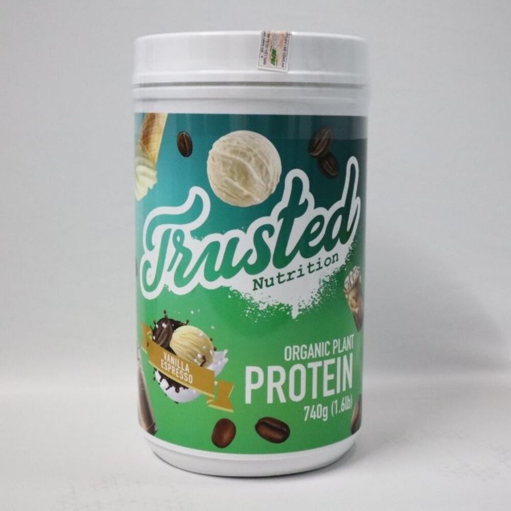 Sữa bổ sung protein hữu cơ từ hạnh nhân và đậu tằm dành cho người ăn chay Trusted Nutrition Organic Plant Protein 740g