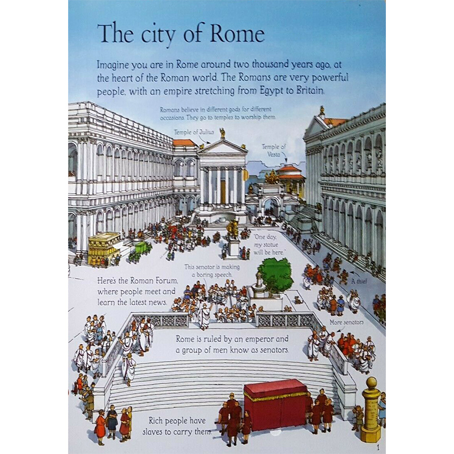 Sách tương tác tiếng Anh - Usborne See Inside Ancient Rome 