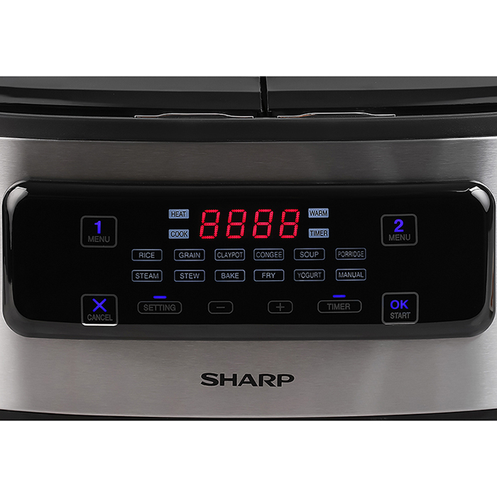 Nồi đôi đa năng Twin Cooker Sharp  KN-TC50VN-SL 1.8L - Hàng Chính Hãng