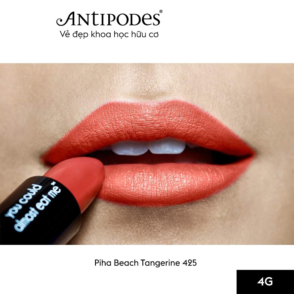 Son Môi Thiên Nhiên Màu #5 Cam Tươi Antipodes Lipstick Piha Beach Tangerine 425 4g