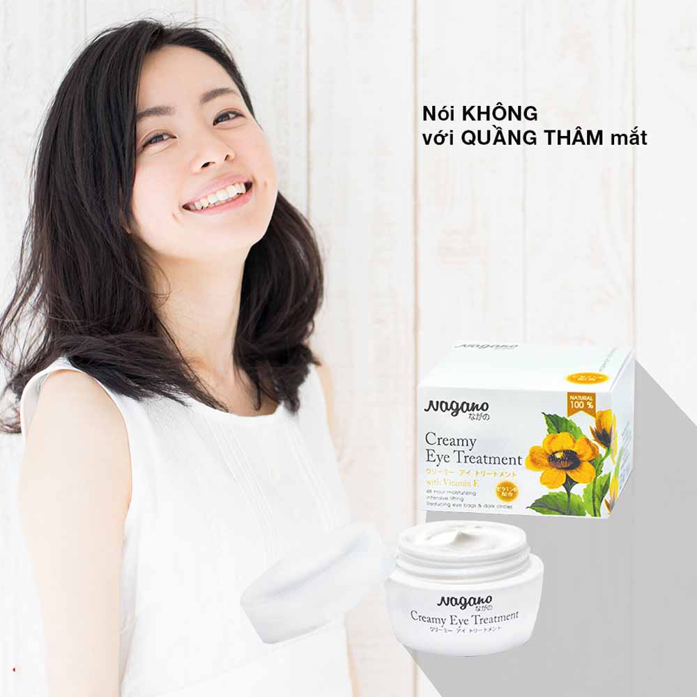 Kem Dưỡng Da Vùng Mắt Vitamin E Nagano 15g - Creamy Eye Treatment Nagano 15g - Sản phẩm hoàn hảo chăm sóc cho vùng da mắt giúp giảm thâm quầng,nếp nhăn và bọng mắt