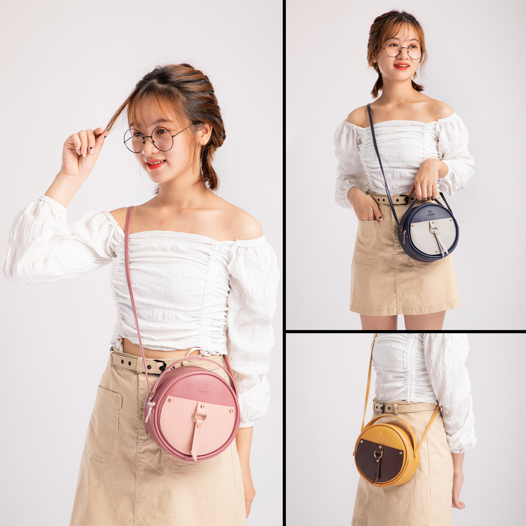 Túi đeo chéo nữ YUUMY YN65 nhiều màu, tiện dụng đi chơi đi làm. - màu