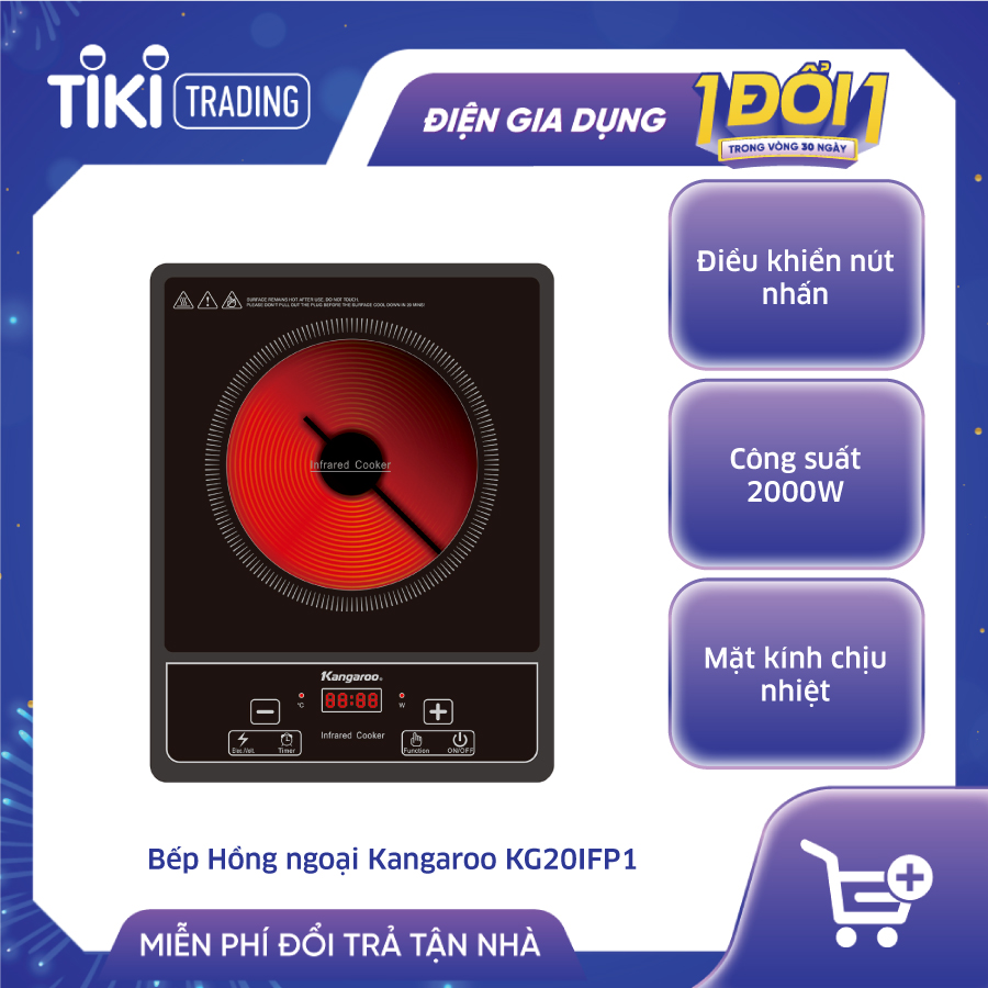 Bếp Hồng Ngoại Đơn Kangaroo KG20IFP1  - Hàng Chính Hãng
