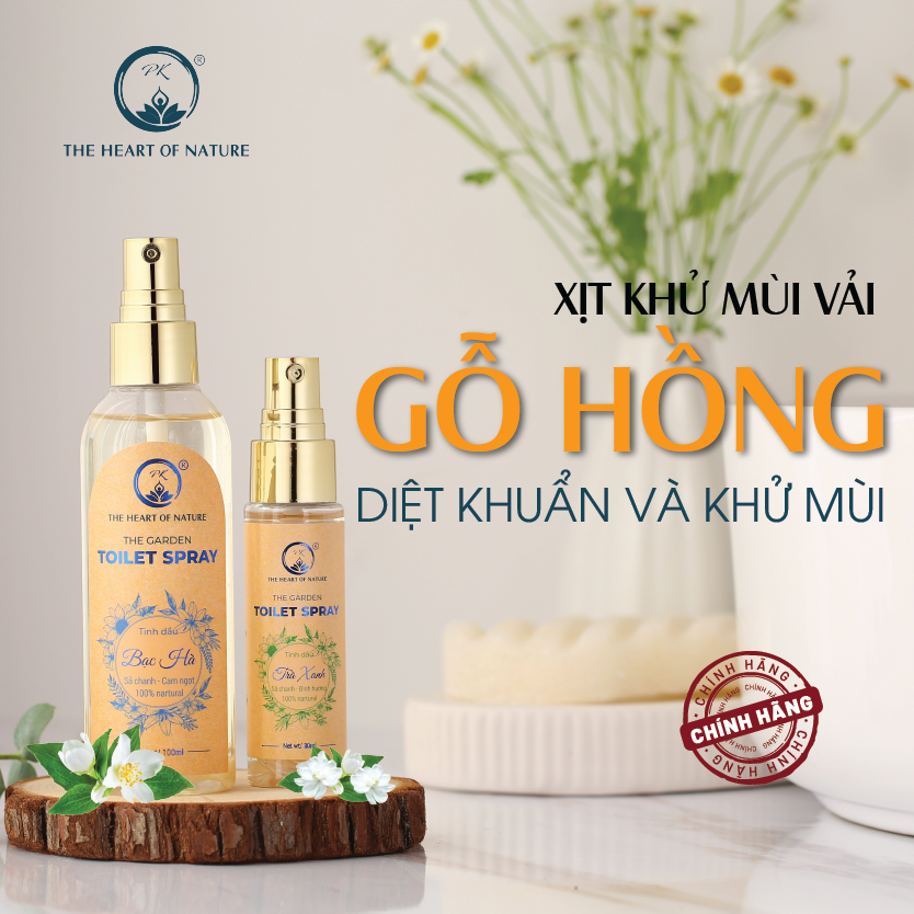 Xịt kháng khuẩn và khử mùi trên vải tinh dầu PK Dung tích 100ml - Xịt thơm quần áo, Khử mùi ẩm mốc, Khử mùi