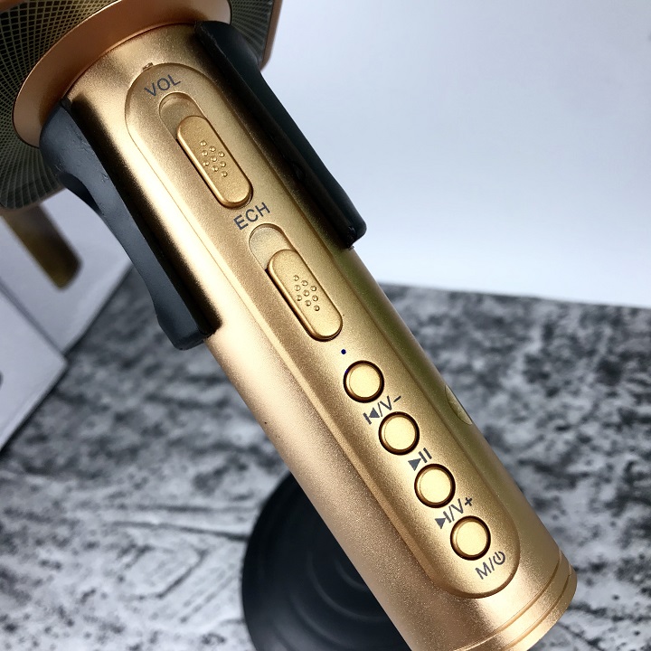Micro Karaoke Bluetooth Không Dây Kiêm Loa GUTEK SD08 Đa Năng, Âm Thanh Cực Hay, Bass Ấm, Micro Bắt Giọng Cực Tốt Hỗ Trợ Kết Nối Usb, Thẻ Nhớ, Cổng 3.5, Nhiều Màu Sắc - Hàng chính hãng